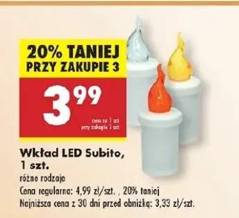 wkład LED do znicza