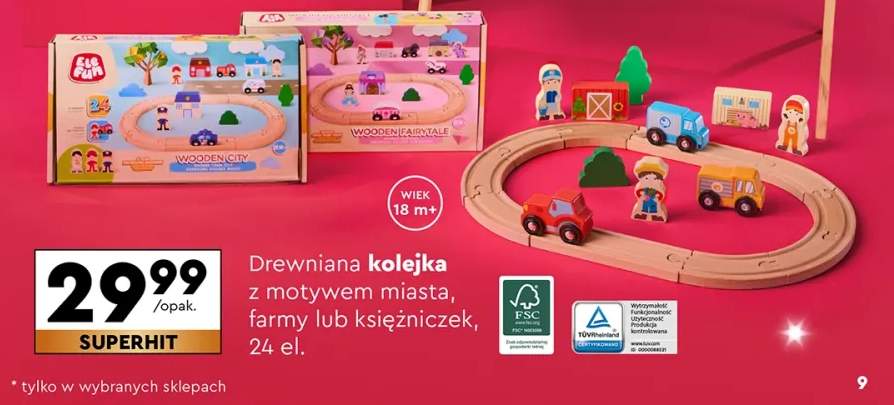 drewniana kolejka