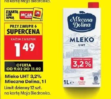 Mleko UHT 3,2% Mleczna Dolina