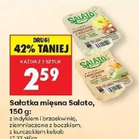 Sałatka mięsna z indykiem i brzoskwinią