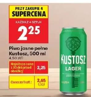 Piwo jasne pełne lager