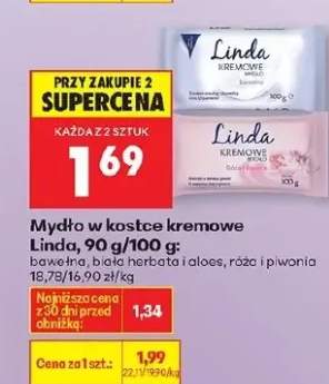 Mydło w kostce kremowe białą herbatą i aloes