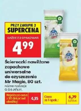 Ściereczki nawilżane zapachowe uniwersalne do czyszczenia różne rodzaje