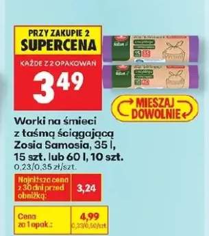 Worki na śmieci z taśmą ściągającą Zosia Samosia