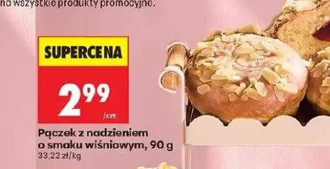 Pączek z nadzieniem o smaku wiśniowym