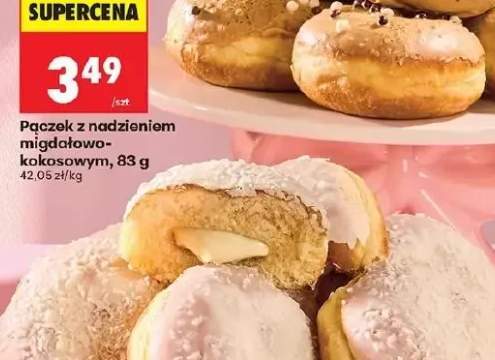 Pączek z nadzieniem migdałowo-kokosowym