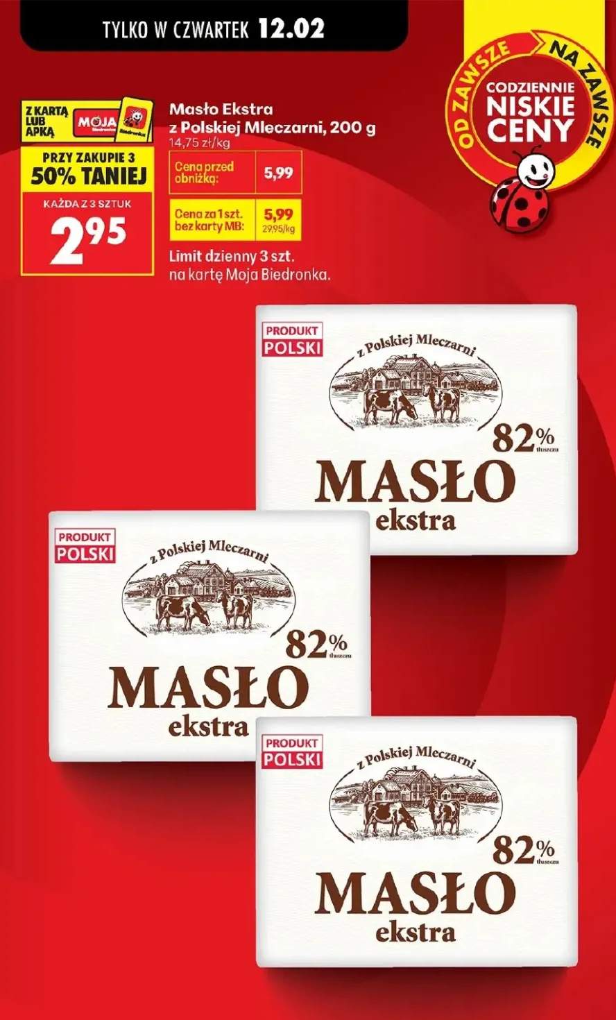 Masło ekstra z polskiej mleczarni