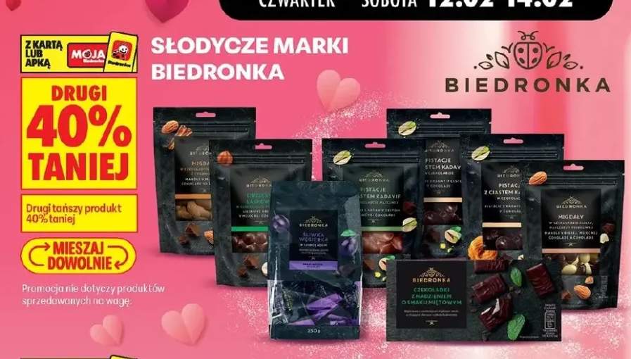 Słodycze marki Biedronka różne rodzaje
