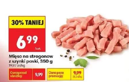 Mięso na strogonow z szynki poski