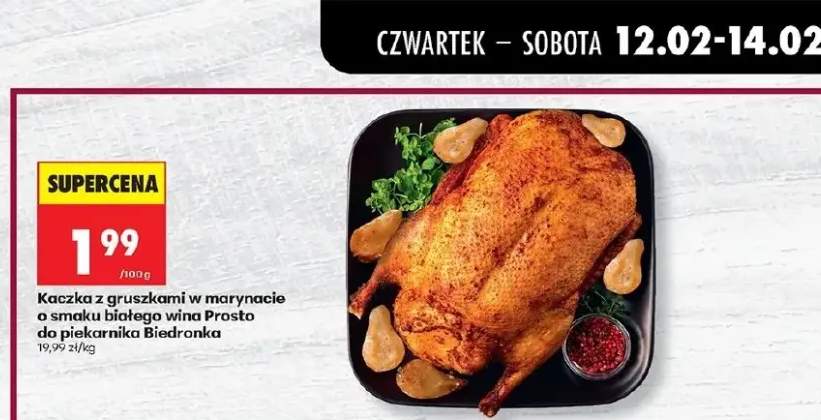 Kaczka z gruszkami w marynacie o smaku białego wina Prosto do piekarnika