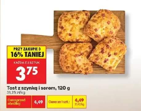 Tost z szynką i serem