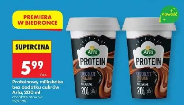 Milkshake proteinowy chocolate brownie bez dodatku cukrów