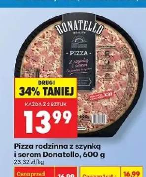 Pizza rodzinna z szynką i serem