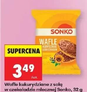 Wafle kukurydziane z solą w czekoladzie mlecznej