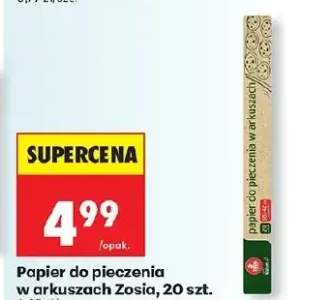 Papier do pieczenia w arkuszach Zosia