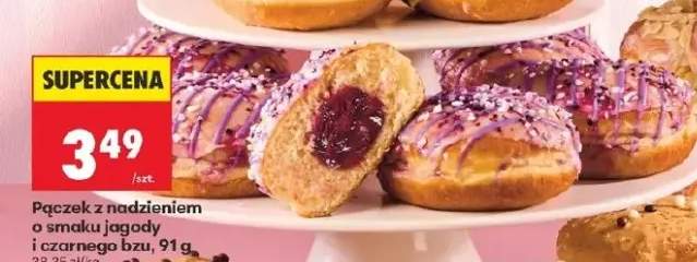 Pączek z nadzieniem o smaku jagody i czarnego bzu