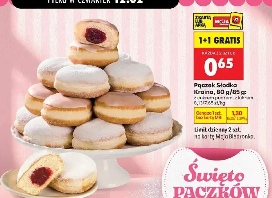 Pączek Słodka Kraina z lukrem