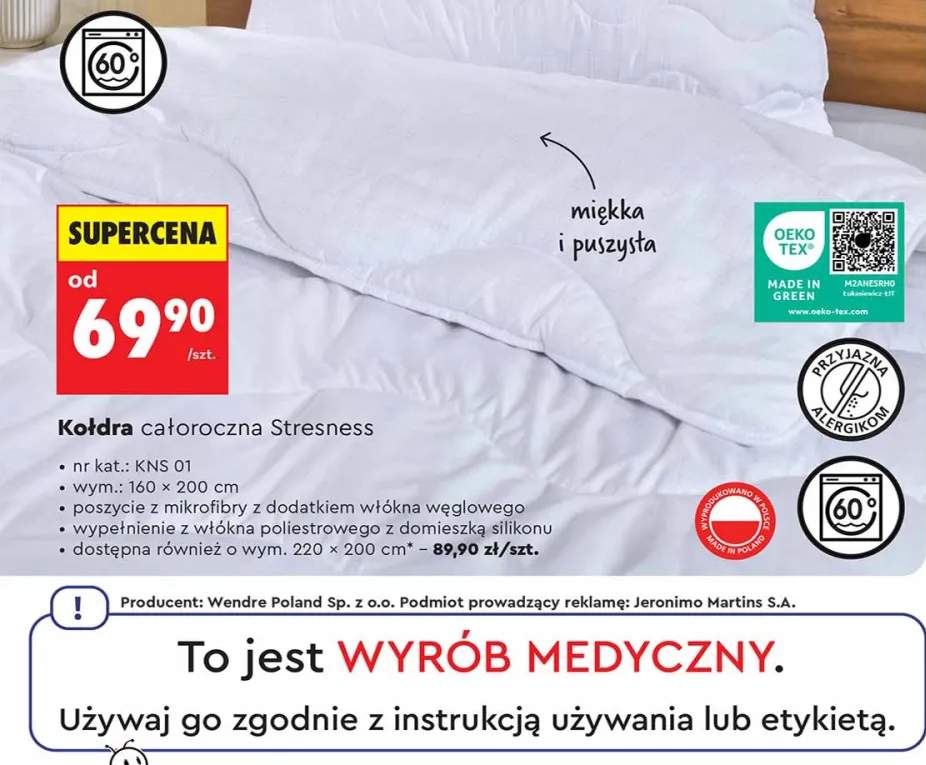 Kołdra całoroczna Stresness 160x200 cm