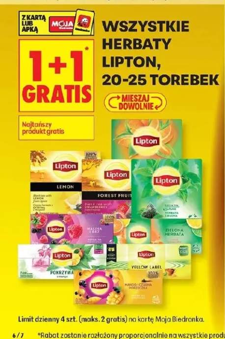 Wszystkie herbaty 20-25 torebek 1+1 GRATIS