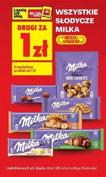 Wszystkie słodycze Milka DRUGIE ZA 1 ZŁ