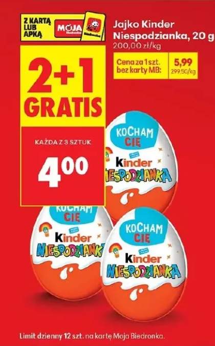 Jajko Niespodzianka 2+1 GRATIS