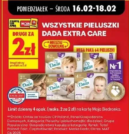 Pieluszki Extra Care mieszaj dowolnie