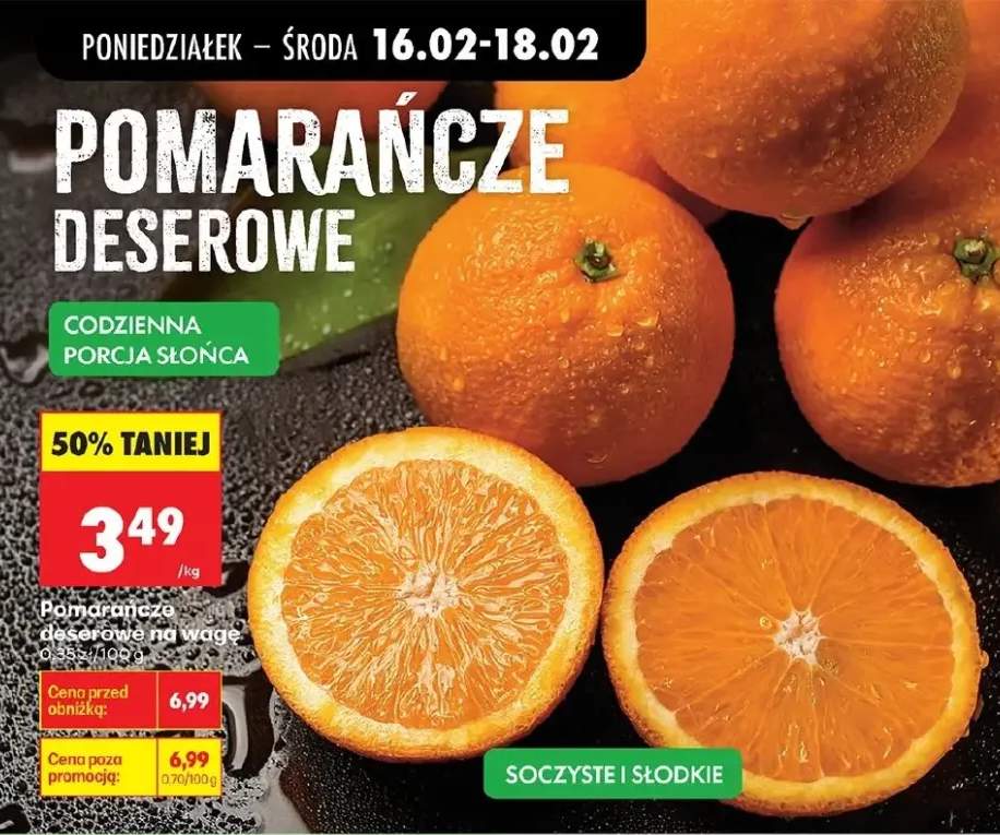 Pomarańcze deserowe na wagę