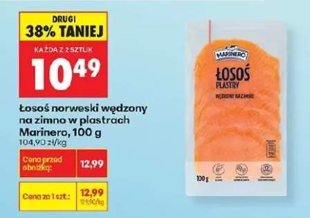 Łosoś norweski wędzony na zimno w plastrach