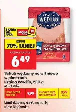Schab wędzony na wiśniowo w plastrach