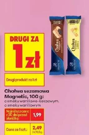 Chałwa sezamowa o smaku waniliowo-kakaowym