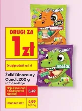 Żelki dinozaury różne rodzaje
