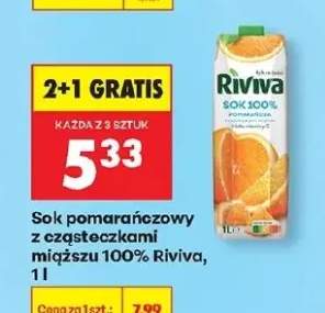 Sok 100% pomarańczowy z cząsteczkami miąższu