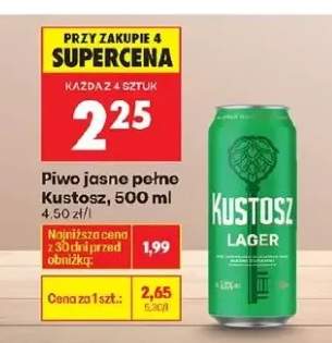 Piwo jasne pełne lager