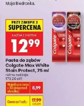 Pasta do zębów Max White Stain Protect różne rodzaje