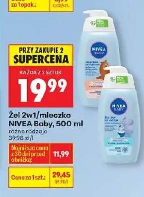 Żel 2w1/mleczko do mycia i pielęgnacji skóry różne rodzaje