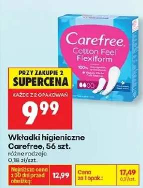 Wkładki higieniczne różne rodzaje