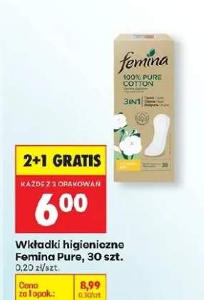 Wkładki higieniczne Pure 3in1 2+1 GRATIS