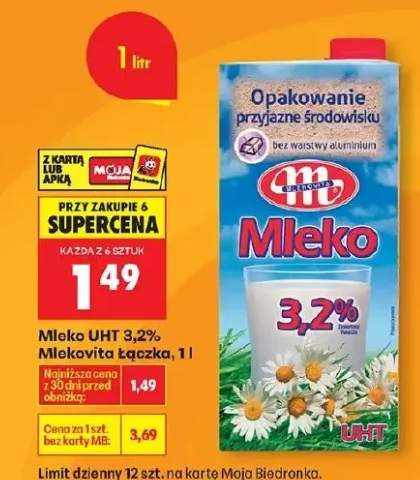 Mleko UHT 3,2% Mlekovita Łączka