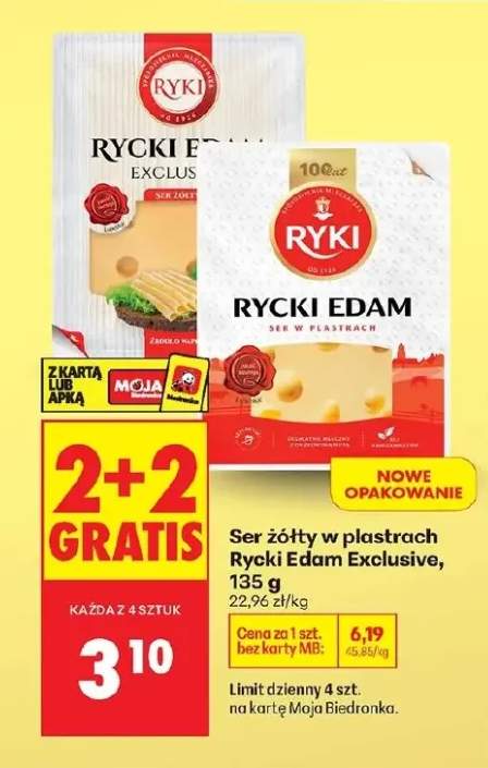 Ser żółty w plastrach Edam Exclusive
