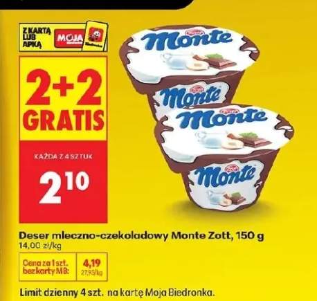 Deser mleczno-czekoladowy Monte