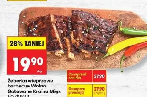 Żeberka wieprzowe barbecue Wolno Gotowane 