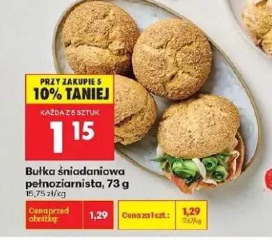 Bułka śniadaniowa pełnoziarnista