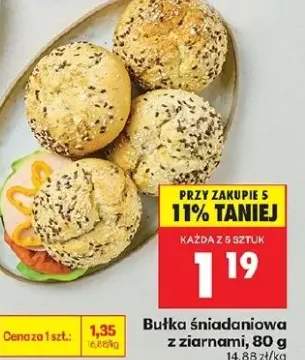 Bułka śniadaniowa z ziarnami