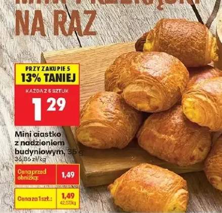 Mini ciastko z nadzieniem budyniowym