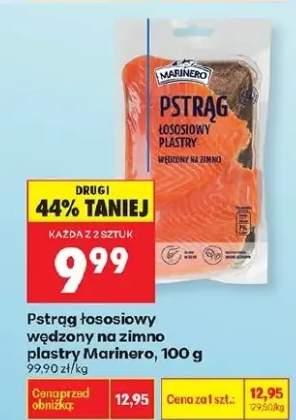 Pstrąg łososiowy wędzony na zimno plastry