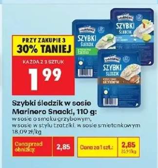 Śledzie szybki w sosie winegret Snacki