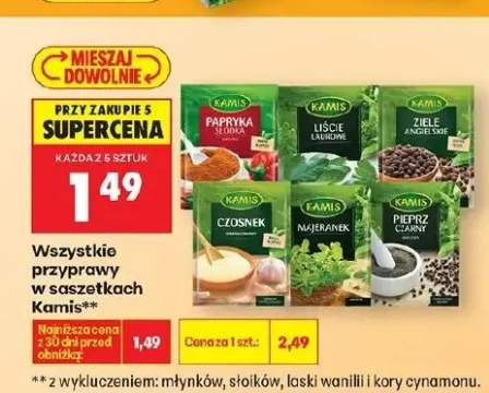 Przyprawy w saszetkach papryka słodka