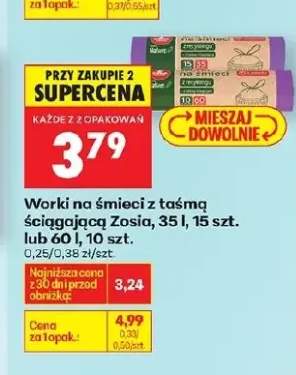 Worki na śmieci z taśmą ściągającą Zosia