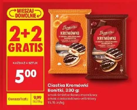Ciastka Kremówki smak śmietankowo-morelowy