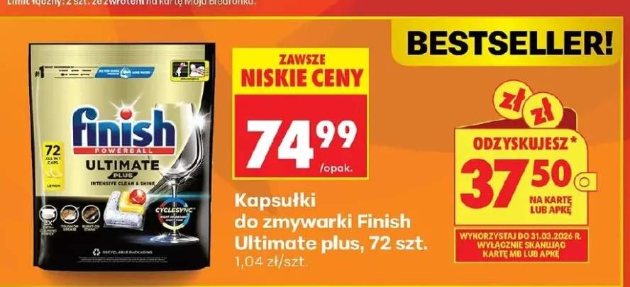 Kapsułki do zmywarki Ultimate plus 72 szt.